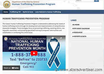 Hawaii launches web page focused on preventing human trafficking