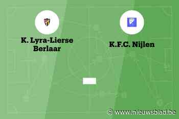 Wedstrijd tussen Lyra-Lierse B en Nijlen afgelast