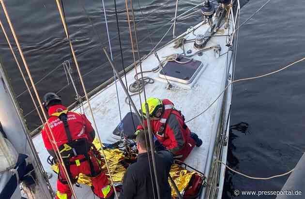 FW Bremerhaven: Höhenretter der Feuerwehr Bremerhaven unterstützen bei der Personenrettung von einem Sportboot