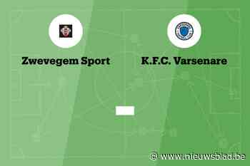 Wedstrijd tussen Zwevegem Sport en FC Varsenare afgelast