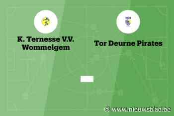 Wedstrijd tussen Ternesse en TOR Deurne Pirates afgelast