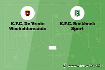 Wedstrijd tussen Wechelderzande en Beekhoek afgelast