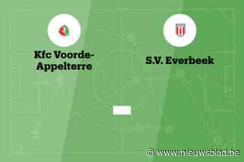 Wedstrijd tussen KFC Voorde-Appelterre B en SV Everbeek B afgelast