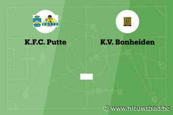 Wedstrijd tussen Putte B en Bonheiden B afgelast