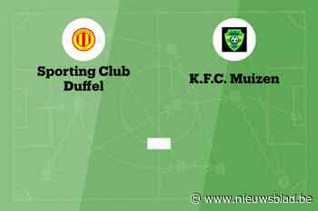 Wedstrijd tussen SC Duffel B en Muizen afgelast