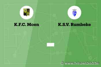 Wedstrijd tussen FC Moen en SV Rumbeke afgelast