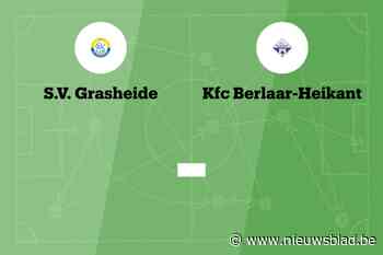 Wedstrijd tussen Grasheide en Berlaar-Heikant B afgelast