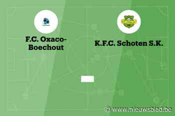 Wedstrijd tussen FC Oxaco-Boechout en Schoten afgelast