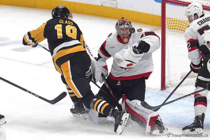 Pinto scores twice, Senators pounce on Penguins for 5-0 win