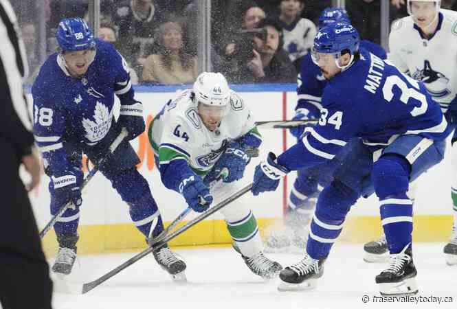 ‘Eat, sleep and hockey’: Canucks shake off travel headache to blank Maple Leafs