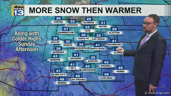 Some snow moves into parts of the state through Sunday