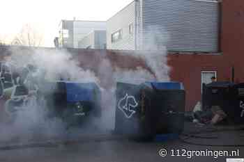 Papiercontainer in brand op Meeuwerderweg in Groningen