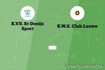 Wedstrijd tussen KVV Sint-Denijssport en WS Lauwe afgelast