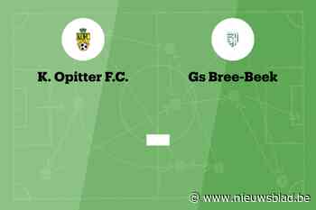 Wedstrijd tussen Opitter en Bree-Beek B afgelast