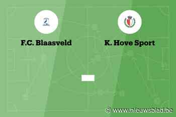 Wedstrijd tussen Blaasveld en Hove afgelast