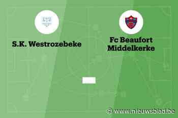 Wedstrijd tussen SK Westrozebeke en FC Beaufort afgelast