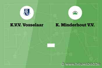 Wedstrijd tussen Vosselaar en Minderhout afgelast