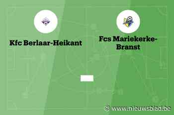 Wedstrijd tussen Berlaar-Heikant en Mariekerke-Branst afgelast