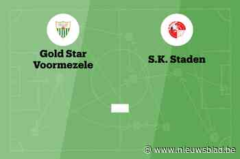 Wedstrijd tussen GS Voormezele en SK Staden afgelast