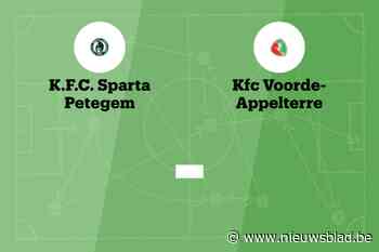 Wedstrijd tussen Sparta Petegem en KFC Voorde-Appelterre afgelast