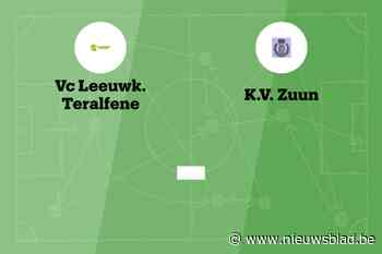 Wedstrijd tussen Leeuwkens Teralfene B en Zuun afgelast