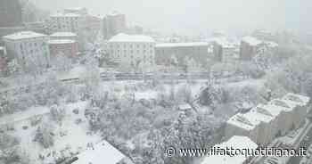 Neve in Basilicata, le immagini di Potenza coperta di bianco riprese dal drone