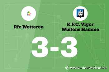 RFC Wetteren beëindigt reeks nederlagen met gelijkspel tegen VW Hamme