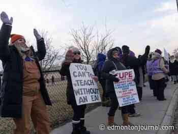 Picket lines going up at Edmonton and Sturgeon schools as educational support workers walk out