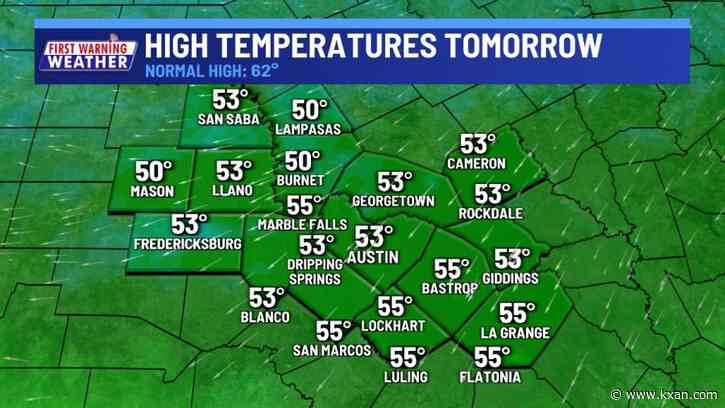 Cooler Monday, late-week rain, then cold returns