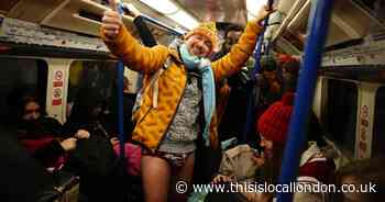 In pictures: No Trousers Tube Ride returns despite freezing conditions