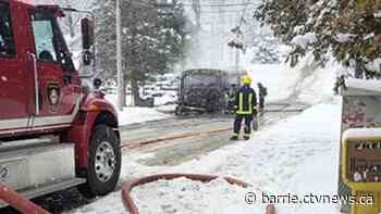 Huntsville school bus erupts into flames en route to school
