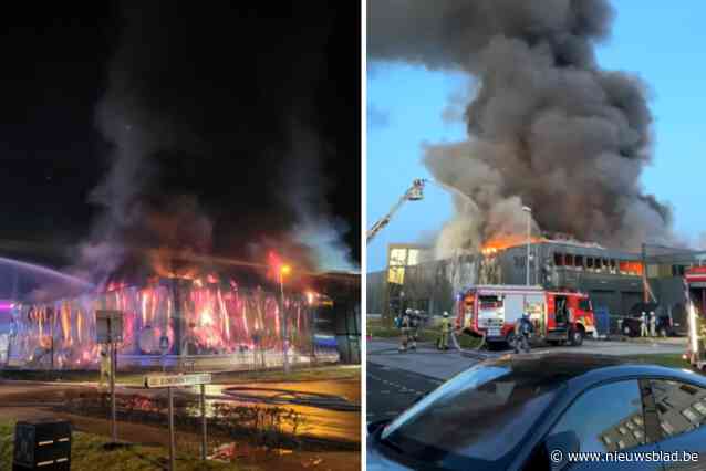 Brand op industrieterrein in Arendonk onder controle: “Brandweer laat pand gecontroleerd uitbranden”