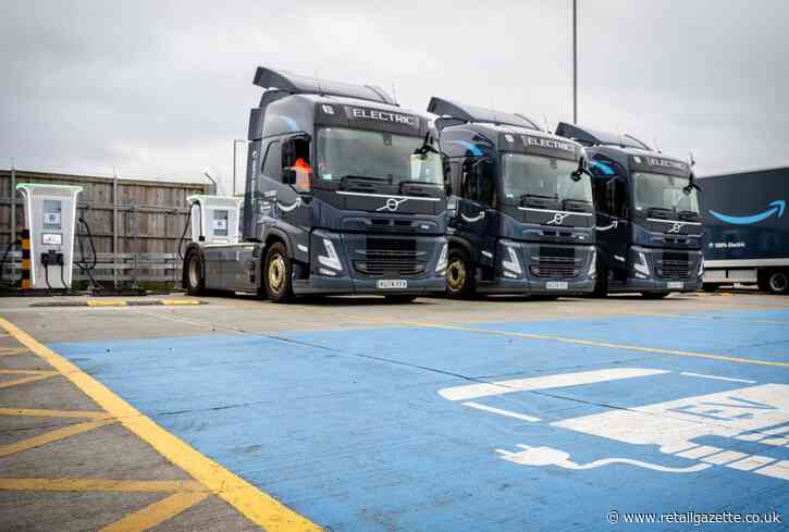 Amazon unveils record order of eHGVs under climate pledge