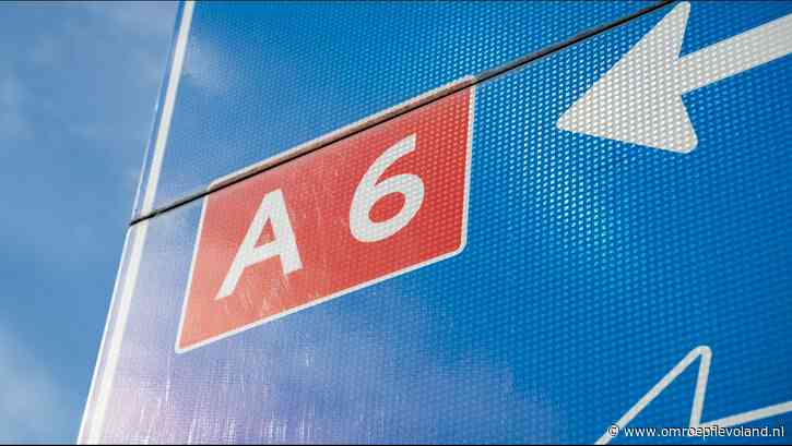 Lelystad - Problemen met vrachtwagen op A6 opgelost, vertraging voorbij