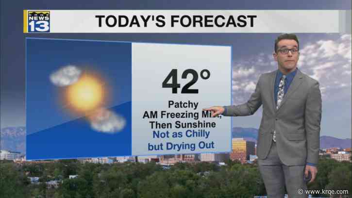 Bitterly cold start before milder & drier weather