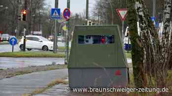 Blitzer-Container in Wolfsburg hat plötzlich eine andere Farbe