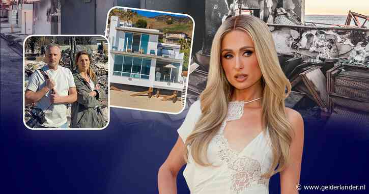 Ooit 8 miljoen euro waard, nu staat enkel de voordeur nog overeind van de platgebrande villa van Paris Hilton