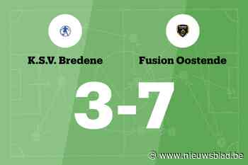 SV Bredene B blijft in problemen na nederlaag tegen Fusion Oostende