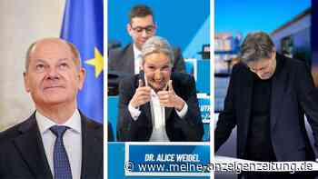 Weidel punktet in neuer Umfrage zu Kanzlerkandidaten – Dämpfer für Habeck und Scholz