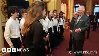 Children perform for King Charles at Holocaust event
