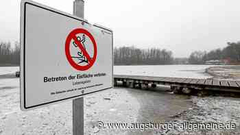 Betretungsverbot von Eisflächen: Stadt Augsburg kündigt Kontrollen an