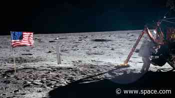 What happened to the flags Apollo astronauts left on the moon?