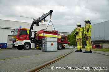 Ladekrane im Einsatz bei der Feuerwehr