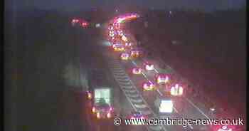 Live A14 updates as three vehicle crash shuts road with huge delays