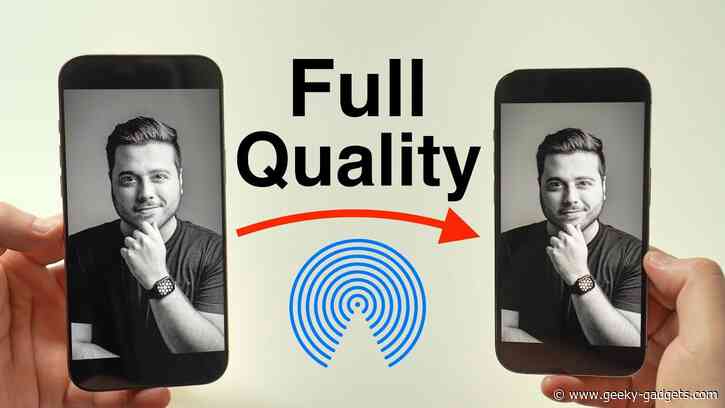 Send Full-Resolution Photos & Videos with AirDrop