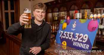National Lottery winner, 20, has no plans to stop working after scooping £7.5m Lotto jackpot