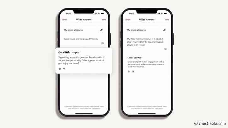 Hinge launches AI-driven prompt feedback to help users write better profiles