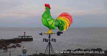 Kellogg's cockerel brought to life at UK's most easterly point in 21ft weathervane