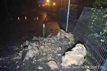 Mauer an der Bielefelder Sparrenburg abgebrochen