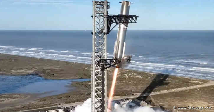 SpaceX catches Starship booster for a second time but loses the spacecraft